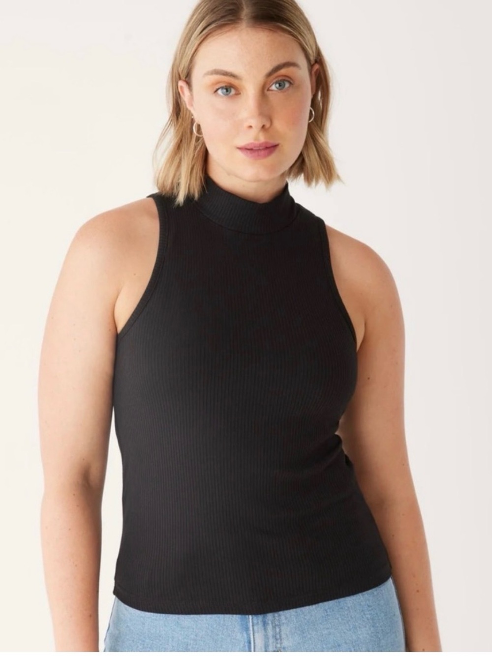 Frank and Oak ribbed mock neck tank